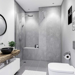 Breuer Duschrückwand Beton Optik grau Dekor 150 x 255 x 0,3 cm GLO782302081