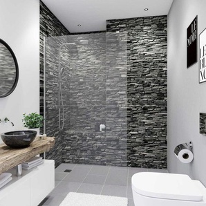 Breuer Duschrückwand Mauer-Optik dunkel Dekor 150 x 255 x 0,3 cm GLO782302083