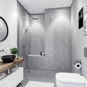 Breuer Duschrückwand Soft-Touch Beton Optik grau Dekor 150 x 255 x 0,3 cm GLO782302040