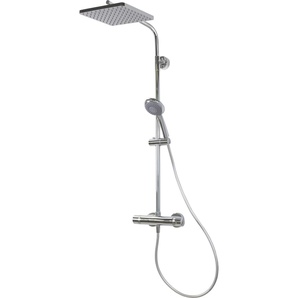 Breuer Duschsäule Aquamaxx 310 Thermostat Thermostat, verchromt, Kopfbrause eckig GLO782301098
