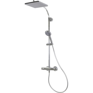 Breuer Duschsäule Aquamaxx 320 Thermostat Thermostat, verchromt, Kopfbrause eckig GLO782301104