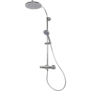 Breuer Duschsäule Aquamaxx 320 Thermostat Thermostat, verchromt, Kopfbrause rund GLO782301103