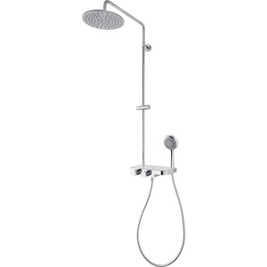 Breuer Duschsystem Aquamaxx 340 verchromt, mit Thermostat, Kopfbrause rund GLO782241257