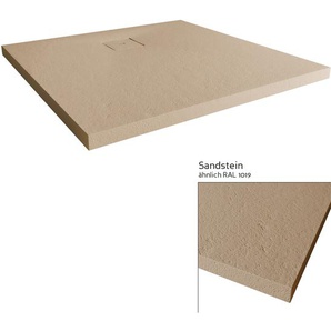 Breuer Duschwanne Modern Line Steinoptik 100 x 100 cm sandstein