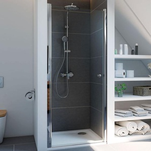 Breuer Elana Dusch-Drehtür für Nische 100 cm breit, Alu silber, Klarglas hell +CER-Beschichtung GLO782301028