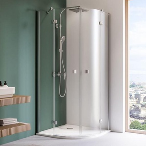 Breuer Espira Runddusche 80x80 4-teilig, Alu chromeffekt, Klarglas hell GLO782301116