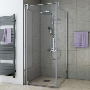 Breuer Europa Design Seitenwand links 90 x 200 Alu chrom links GLO782301723