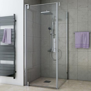 Breuer Europa Design Seitenwand rechts 90 x 200 Alu chrom Anschlag rechts GLO782301785