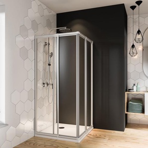Breuer Fara 4 Eckdusche Diagonaleinstieg 2-teilig 70-80 cm breit Alu GLO782301070