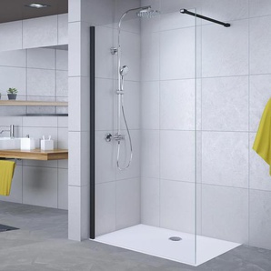 Breuer®-Duschwand »Panorama Walk-IN« - schwarz -