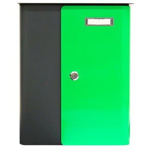 Briefkasten Splashy Anthrazit Neongrün