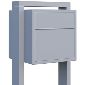 Briefkasten Standbriefkasten SOPRA Grau Metallic RAL 9007