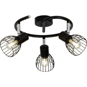 Brilliant 3er Spot Blacky schwarz Ø 30 cm E14 GLO773055225