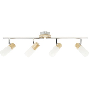 Brilliant 4er Spot Babsan holz hell-weiß 68 x 18 cm E14 GLO773055222