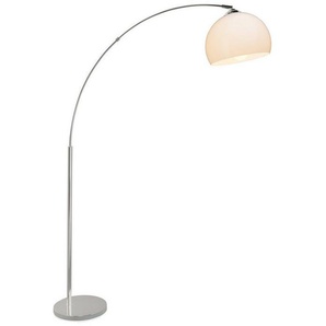 Brilliant Bogenlampe Vessa, ohne Leuchtmittel, Stehlampe 1,7m chrom/weiß