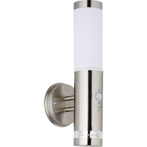 Brilliant - Bole G96131/82 Außenwandleuchte mit Bewegungsmelder Halogen E27 60 w Edelstahl