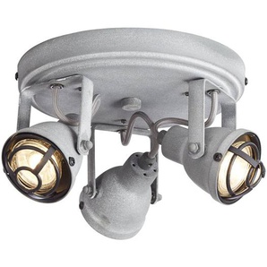 BRILLIANT Lampe Bente LED Spotrondell 3flg grau Beton | 3x LED-PAR51, GU10, 5W LED-Reflektorlampen inklusive, (380lm, 3000K) | Köpfe schwenkbar