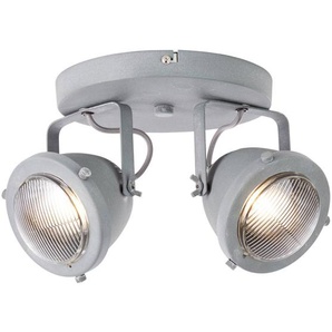 BRILLIANT Lampe Carmen LED Spotrondell 2flg grau Beton | 2x LED-PAR51, GU10, 5W LED-Reflektorlampen inklusive, (380lm, 3000K) | Köpfe schwenkbar