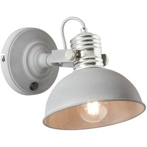BRILLIANT Lampe Frieda Wandspot Schalter grau Beton | 1x A60, E27, 25W, geeignet für Normallampen (nicht enthalten) | Mit Kippschalter