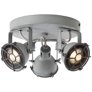 BRILLIANT Lampe Jesper LED Spotrondell 3flg grau Beton | 3x LED-PAR51, GU10, 5W LED-Reflektorlampen inklusive, (380lm, 3000K) | Köpfe schwenkbar