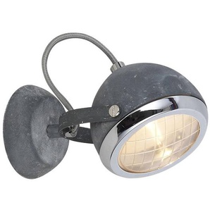 BRILLIANT Lampe Rider Wandspot grau Beton | 1x QT14, G9, 33W, geeignet für Stiftsockellampen (nicht enthalten) | Kopf schwenkbar
