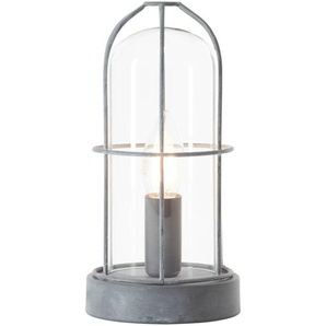 BRILLIANT Lampe Storm Tischleuchte grau Beton | 1x D45, E14, 40W, geeignet für Tropfenlampen (nicht enthalten) | Mit Schnurzwischenschalter