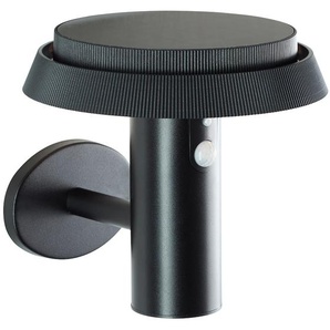 Brilliant LED Außen-Wandleuchte »Alvero«, Solar, 21 cm, 500 lm, 3000 K, Metall, schwarz