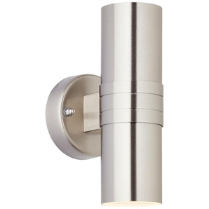 Brilliant LED Außen-Wandleuchte Hanni edelstahl 19,5 cm GU10 18 W Up-& Down GLO773502521