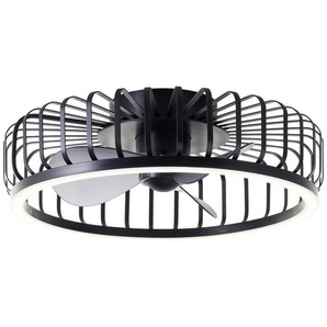 Brilliant LED Deckenventilator Capo Ø 48 cm 36 W schwarz GLO773056839