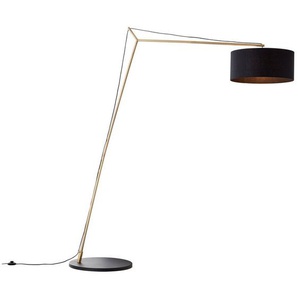 Brilliant Bogenlampe Annice, ohne Leuchtmittel, Höhe 193cm, Ausl. 160cm, E27, schwarz/messingfarben gebürstet