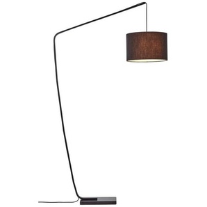 Brilliant Bogenlampe Daria, ohne Leuchtmittel, 210 cm Höhe, 110 cm Ausl., Ø 40 cm, E27, Metall/Textil/Marmor, schwarz