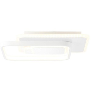 Brilliant Deckenleuchte Geron, LED wechselbar, Warmweiß, 31 x 31 cm, 2600 lm, warmweiß, Metall/Acryl, weiß
