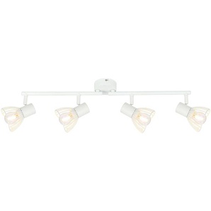 Brilliant Leuchten Deckenstrahler Elhi, E14, 1 St., Spotrohr 4flg weiß 4 flammig, Höhe: 16,5 cm, St. Strahler Spots Lampen