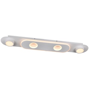 Brilliant LED Deckenstrahler Irelia, LED wechselbar, Warmweiß, 80 cm Breite, 3500 lm, warmweiß, schwenkbar, Metall/Kunststoff, weiß