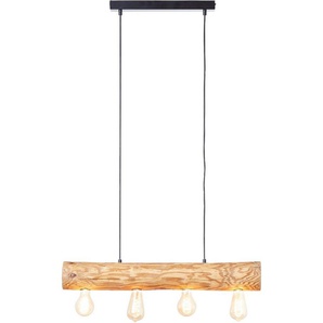 Brilliant Pendelleuchte Trabo, ohne Leuchtmittel, 105cm Höhe, 70cm Breite, 4 x E27, kürzbar, Holz/Metall, kiefer gebeizt