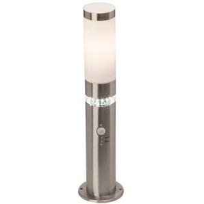 Brilliant Sockelleuchte Bole edelstahl 50 cm mit Bewegungsmelder E27 60 W GLO773502505
