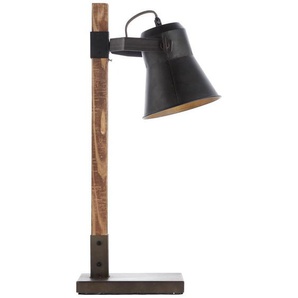 Brilliant Tischleuchte Decca, ohne Leuchtmittel, Tischlampe schwarz stahl