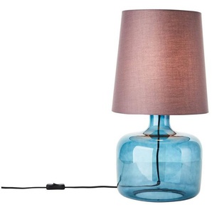 Brilliant Tischleuchte Hydra, ohne Leuchtmittel, Ø 29,8 cm, E27, Glas/Textil, taupe/dunkelblau