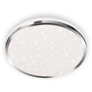 Briloner - led Badleuchte Badlampe Sternenhimmel IP44 12 w chrom Kunststoff Ø28cm