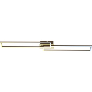 Briloner LED Deckenleuchte 110 cm, goldfarben braun, CCT GLO773082243
