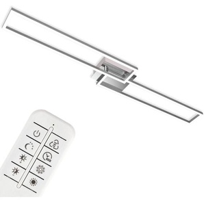 Briloner - led Deckenleuchte Wandlampe cct dimmbar Fernbedienung 40W silber Metall