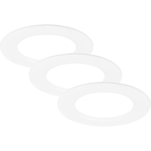 Briloner LED Einbauleuchte Jeft 3er Set 3x 3W, 330lm Kunststoff weiß GLO773082296