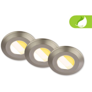 Briloner Leuchten LED Decken-Einbaustrahler, 3er-Set, Schutzart IP44