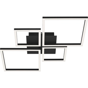 Briloner Leuchten LED Deckenleuchte 3128015 FRAME, LED fest integriert, Warmweiß, Deckenlampe, 75x47x7,3cm, Schwarz, 48W, Wohnzimmer, Schlafzimmer