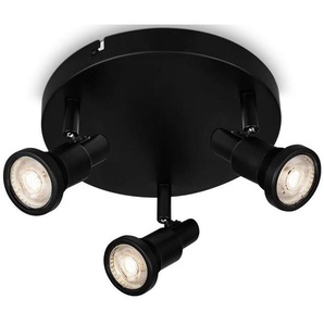 Briloner Leuchten LED Deckenspot LED Spotleuchte 3-flammig, Metall, schwarz