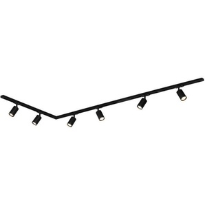 Briloner - Rail Schienensystem, Komplettset, 6x GU10 Spots, Schwenkbar, Drehbar, Schwarz, 2,25 m