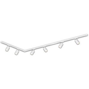 Briloner - Rail Schienensystem, Komplettset, 6x GU10 Spots, Schwenkbar, Drehbar, Weiß, 2,25 m