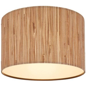 Briloner - Slama Deckenlampe, Seegras Schirm, Boho-Stil, E27 Fassung, Natur, Ø35 x 28 cm