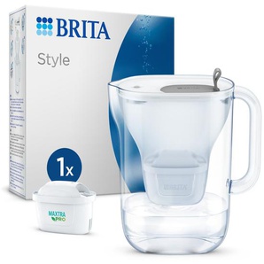 Brita Wasserfilter-Kanne Style weiss/grau 2,4 l Füllmenge GLO655058808