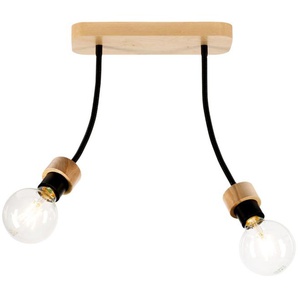 BRITOP LIGHTING Deckenleuchte »ALLUMER FLEX«, 2 flammig, Leuchtmittel E27   Leuchtmittel wechselbar-ohne Leuchtmittel, Basis aus Eichenholz mit FSC®-Zertifikat, flexibel verstellbar